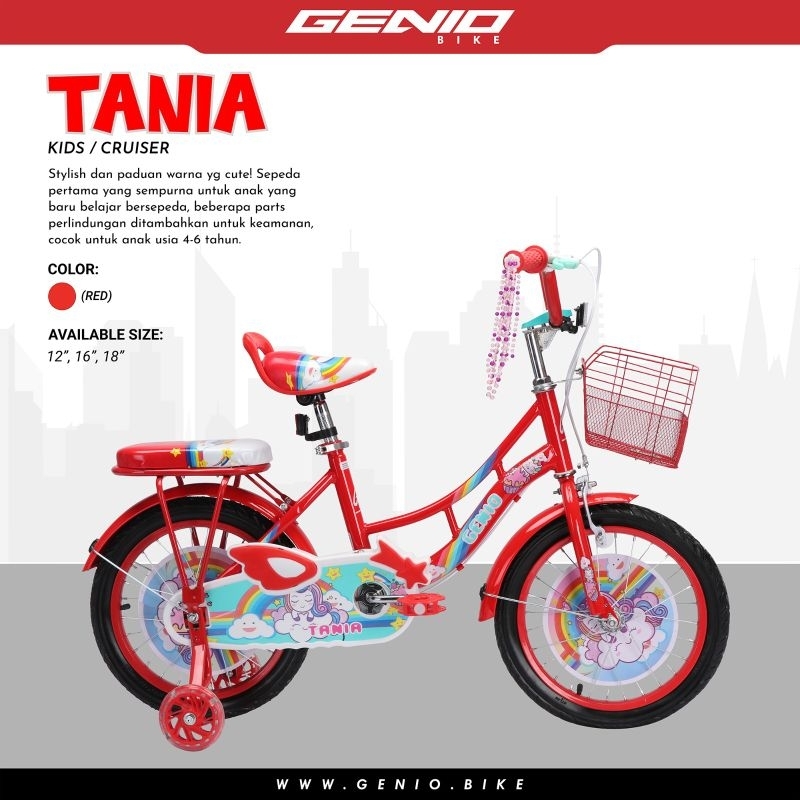 Sepeda Mini anak Genio Tania by United 12,16,18inch