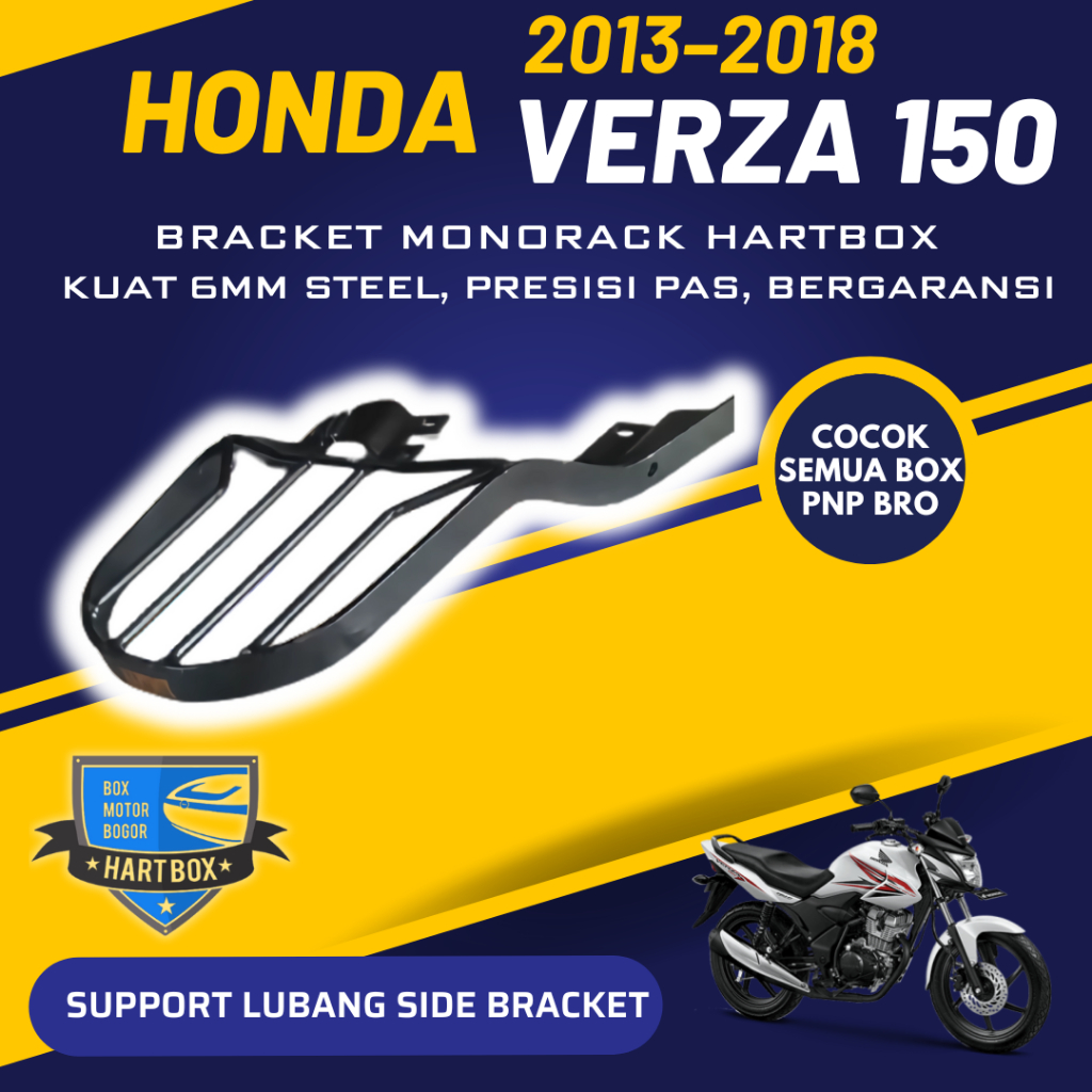Bracket Monorack Hartbox Honda Verza / Breket Verza / Dudukan Box Honda Verza / SHAD GIVI KMI KAPPA 