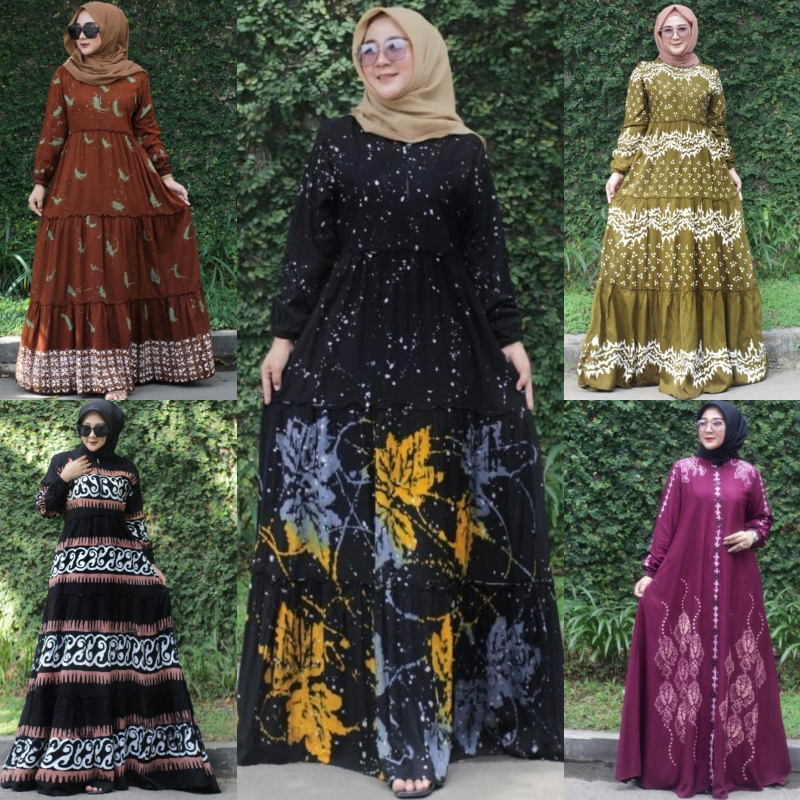 GAMIS TWILL ORI | GAMIS BATIK CAP MOTIF EKSKLUSIF | GAMIS TWILL BUSUI LD 110-115 PB 137-140 TERMURAH