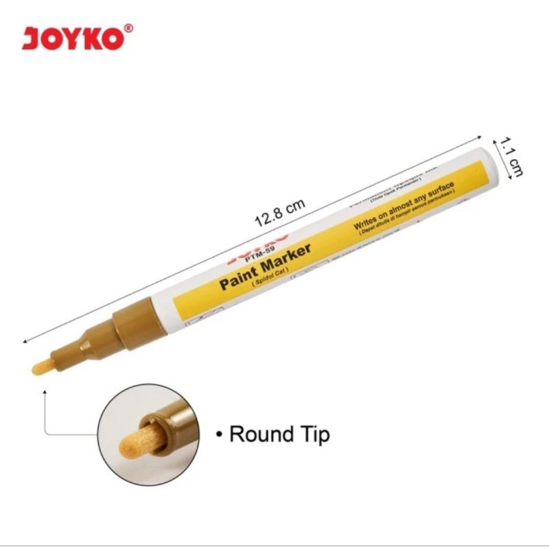 

(SET) Spidol Paint Marker Joyko PTM-59 / Spidol Cat Permanen PTM-59 / Spidol Cat Permanent Paint Marker Joyko
