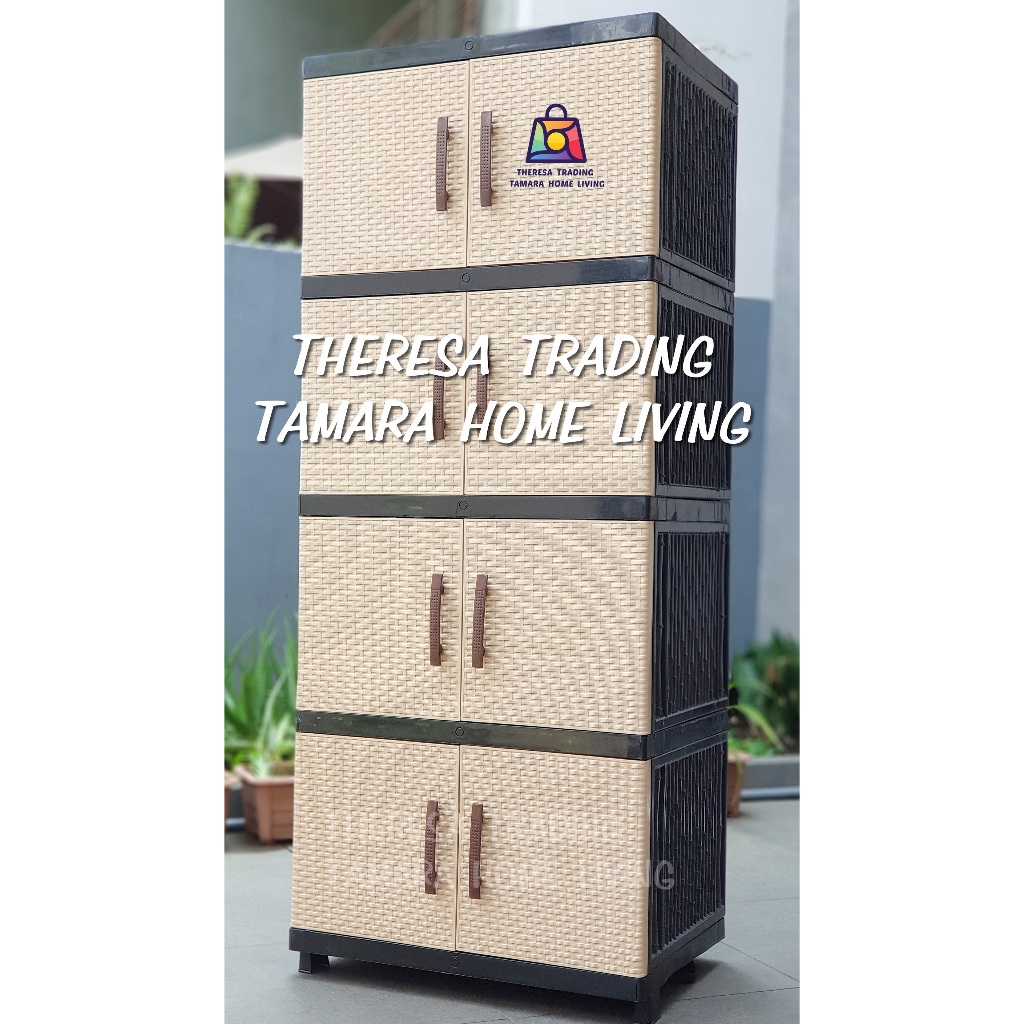 LEMARI PLASTIK KRONOS 4 JUMBO BESAR SUSUN 4 FURNITURE CABINET 4 HAMBALAN