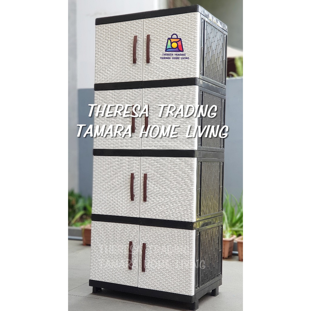 LEMARI PLASTIK KRONOS 4 JUMBO BESAR SUSUN 4 CABINET NEW DESIGN 4 TAHAPAN
