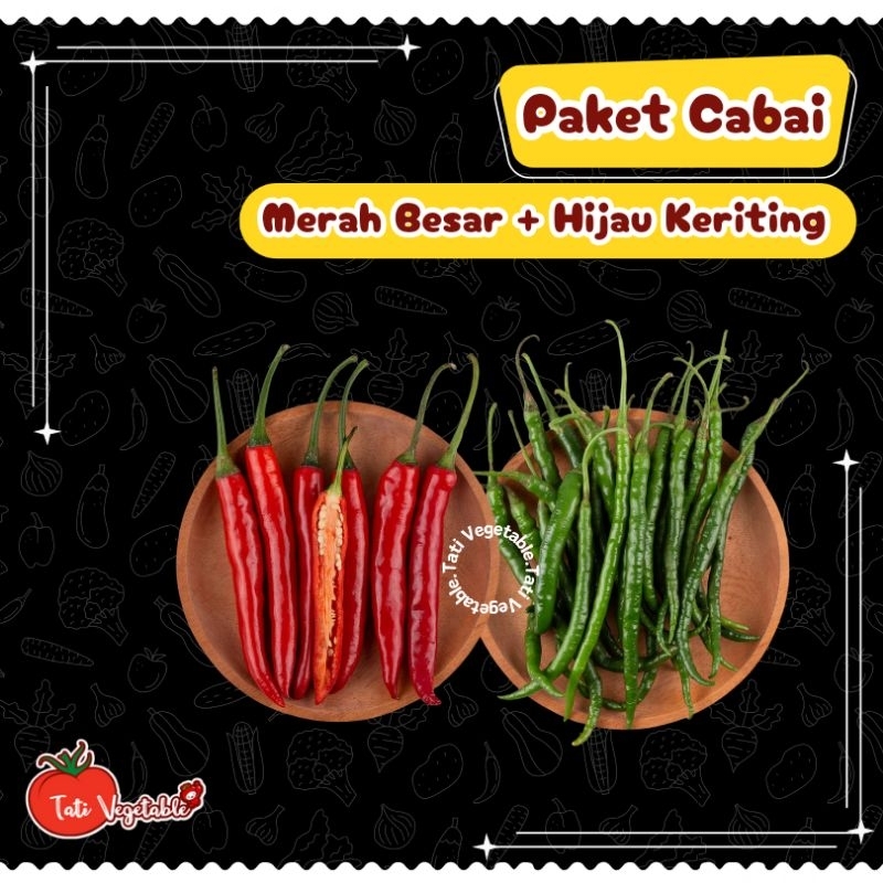 

Cabe Merah Besar dan Cabe Hijau Keriting || Aneka Cabai Grosir || Fresh || Sayuran Segar || Tati Vegetable || Groceries || Sayuran Murah Jabodetabek