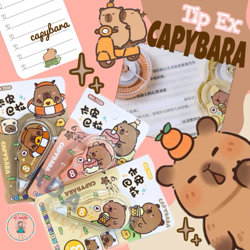 

Correction Tape Capybara/ Tip-Ex Kertas Anak Boneka Mainan Sanrio My Melody Kuromi Cinnamorol Pompompurin Kapibara/Tip Ex karakter