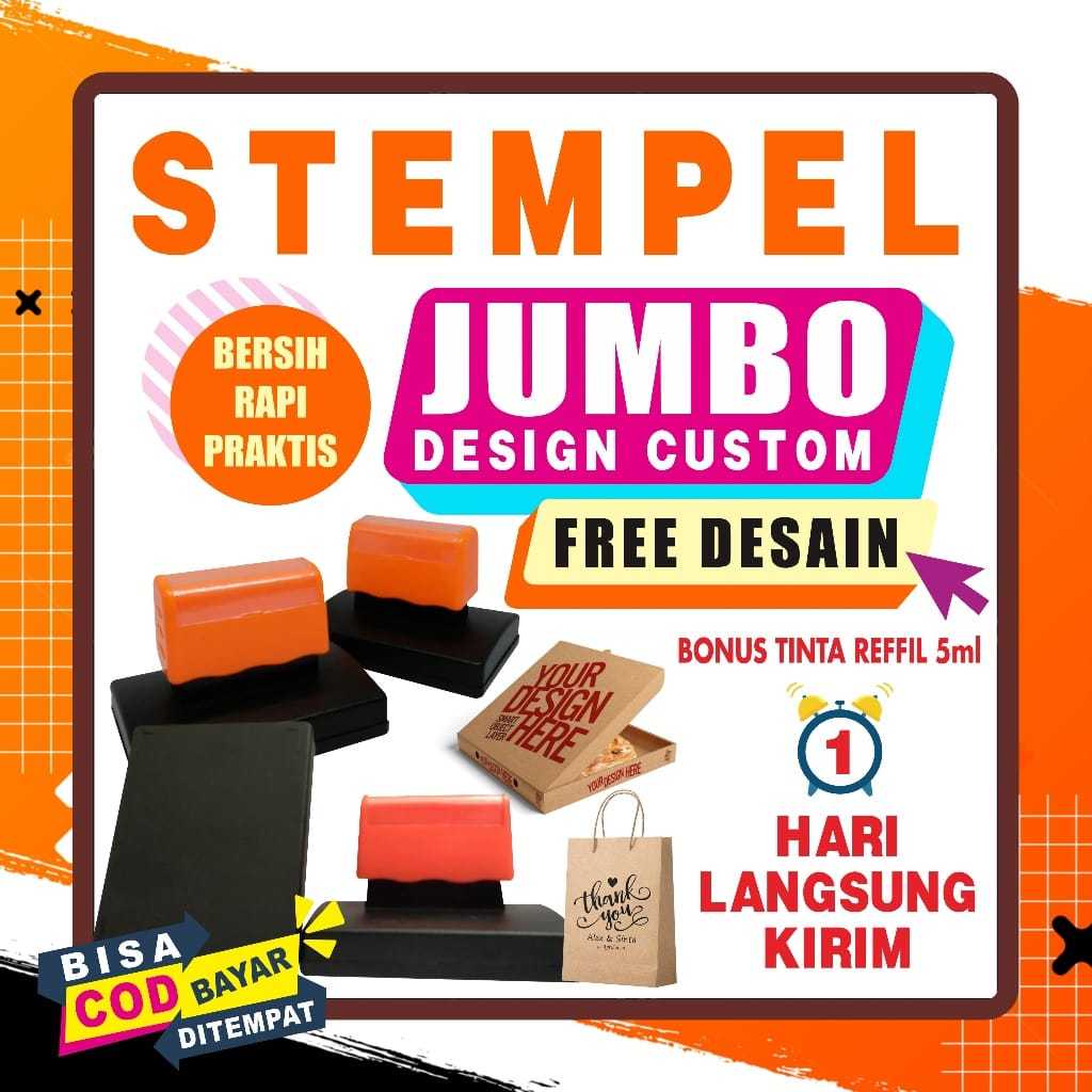

Stemple Custom Jumbo buat stemple kardus paperbag Box makanan