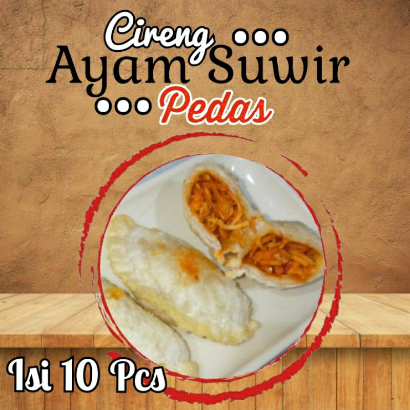 

(Khusus Batam) Cireng Isi Ayam Suwir Pedas Mercon Frozen Isi 10 Pcs. Cemilan / Jajanan Frozen Food Halal Khas Bandung