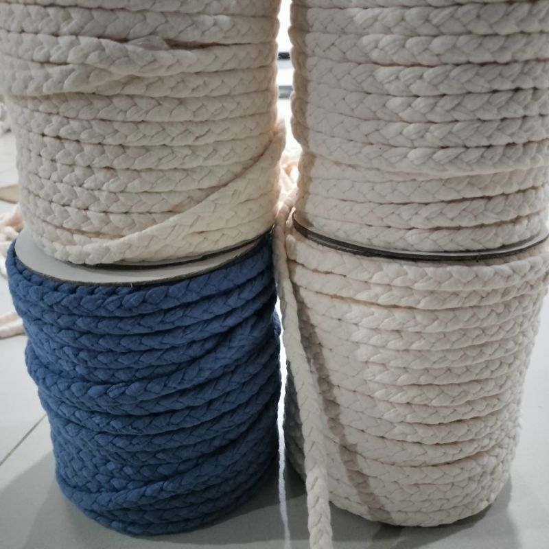 tali kepang/ tali kur katun . tali sumbu,tali kur katun kepang