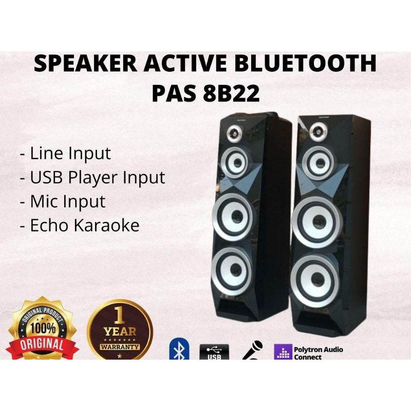 POLYTRON AKTIF SPEAKER PAS 8FF22 / PAS 8EF22 / PAS 8E20 GARANSI RESMI