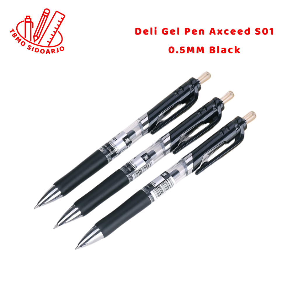 

TBMO Deli Gel Pen 0.5MM Black - pcs / Bolpen Deli S01