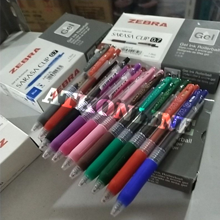 

pulpen gel zebra sarasa clip 1.0 mm / ballpoint gel pen sarasa 1 mm original