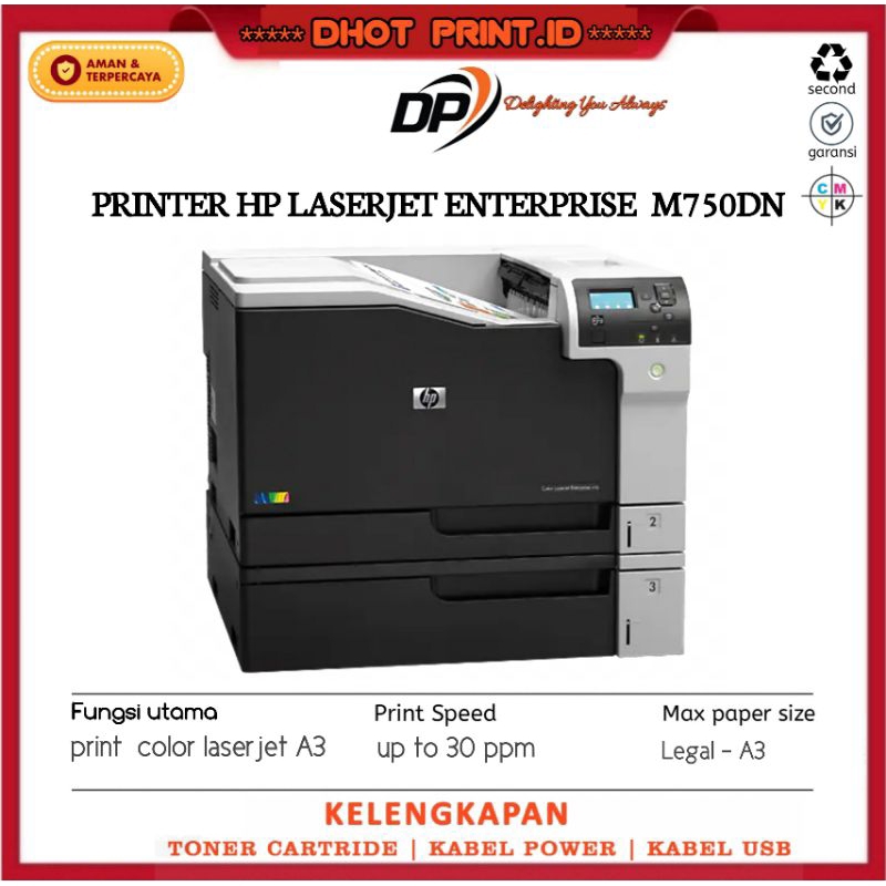 

Printer Color HP LaserJet Enterprise M750dn A3