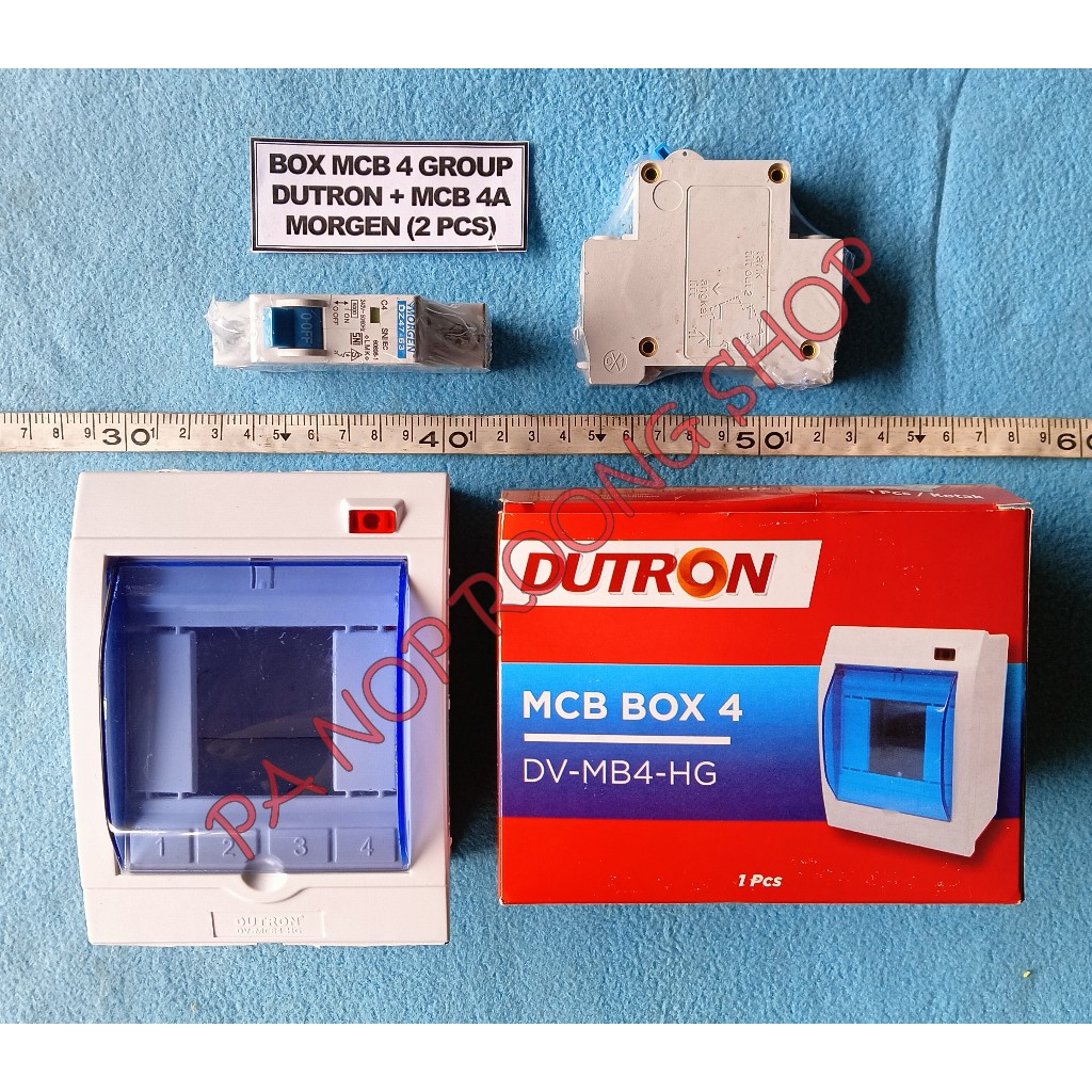 Mcb 4A (2 PCS) MORGEN + BOX MCB DUTRON 2-4 GROUP DV-MB4-HG