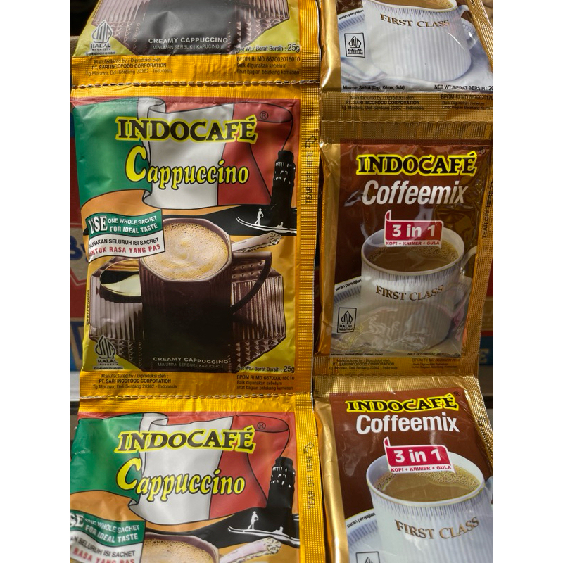 

INDOCAFE COFFEEMIX/CAPPUCCINO RENCENG ( ISI 10 SACHET )