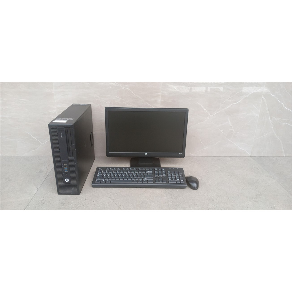 KOMPUTER FULL SET HP ELITE DESK AMD A10 RAM 8 GB HDD 500 GB DAN MONITOR 19 INCH GARANSI 30 HARI