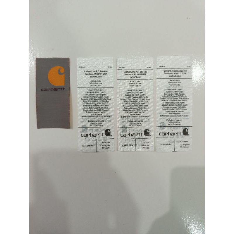 

tag label Carhartt fullset