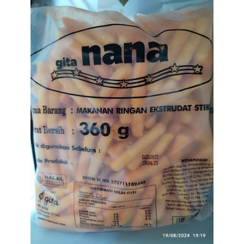 

Gita Nana Snack stick balado 360gr