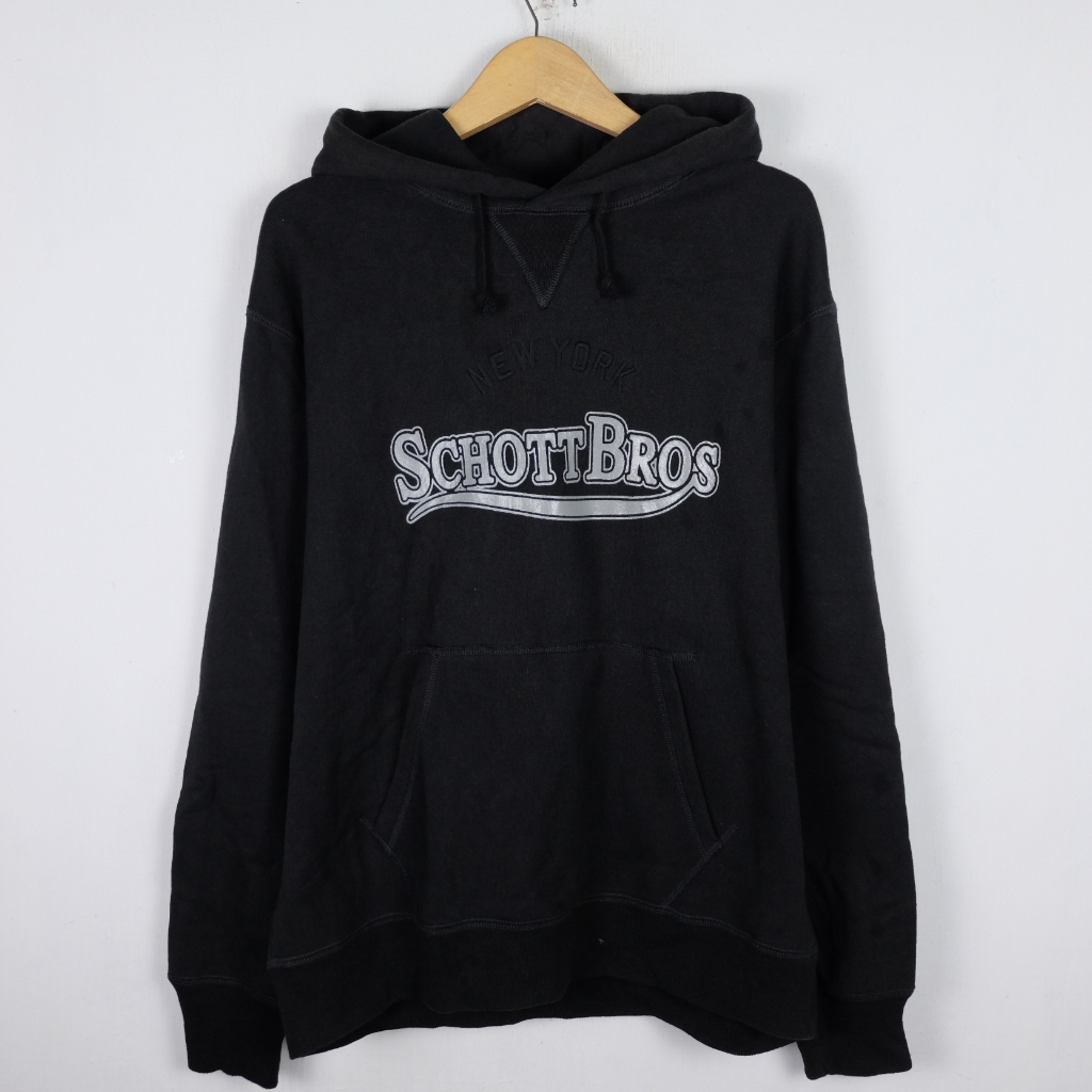HOODIE VINTAGE SCHOTT NYC HD65 SIZE XL ORIGINAL PRELOVED