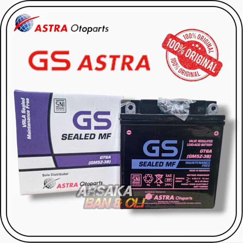 AKI GS GT6A aki kering original