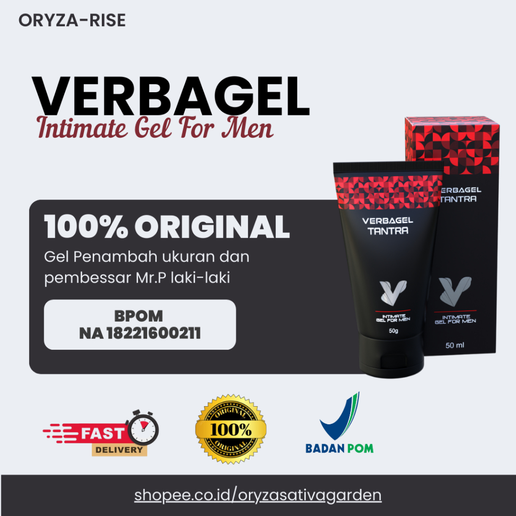 VERBAGEL CREAM PEMBESAR ASLI BPOM - PEMBESAR MR P PRIA PERMANEN PALING AMPUH OBAT KUAT DAN TAHAN LAM