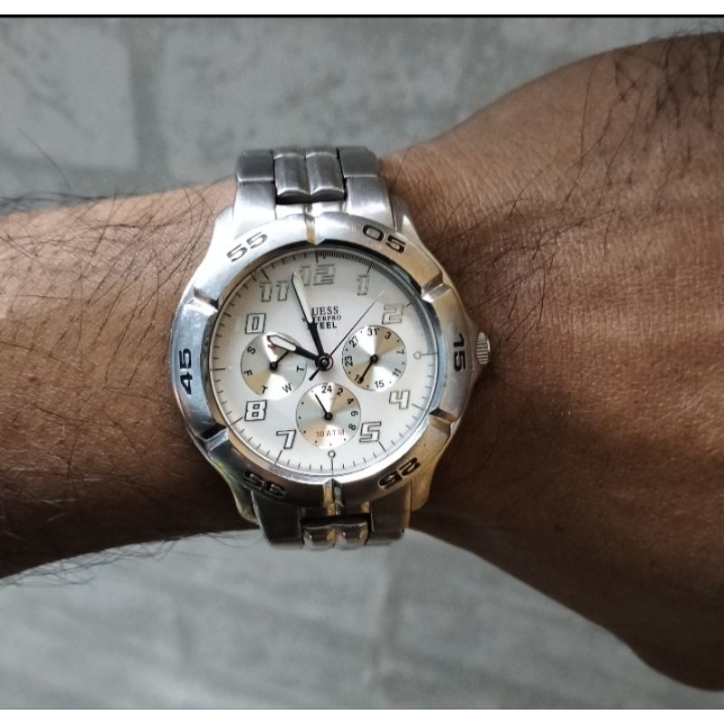 jam tangan ORIGINAL GUESS STEEL WATERPRO