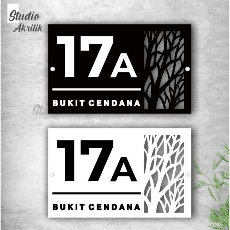 nomor rumah akrilik murah / nomor rumah minimalis / nomor rumah akrilik