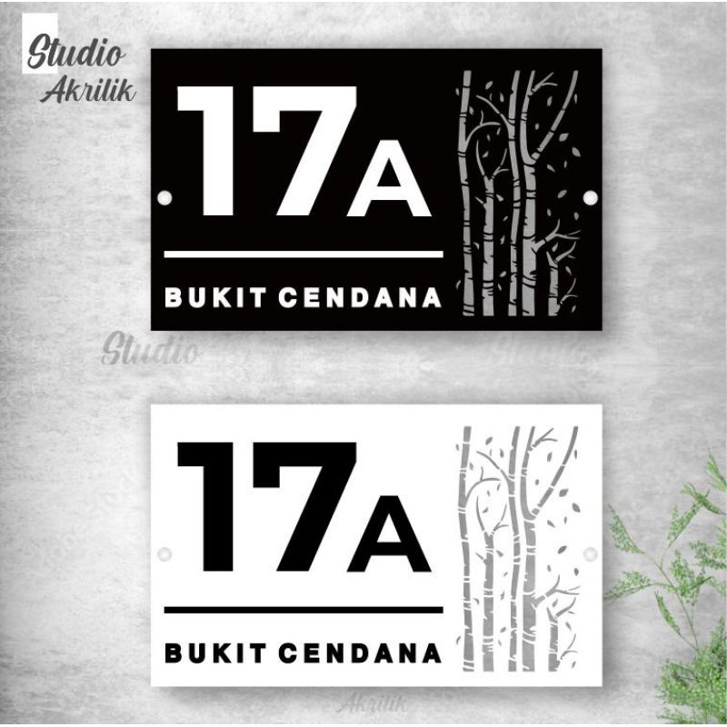 nomor rumah akrilik murah / nomor rumah minimalis / nomor rumah akrilik