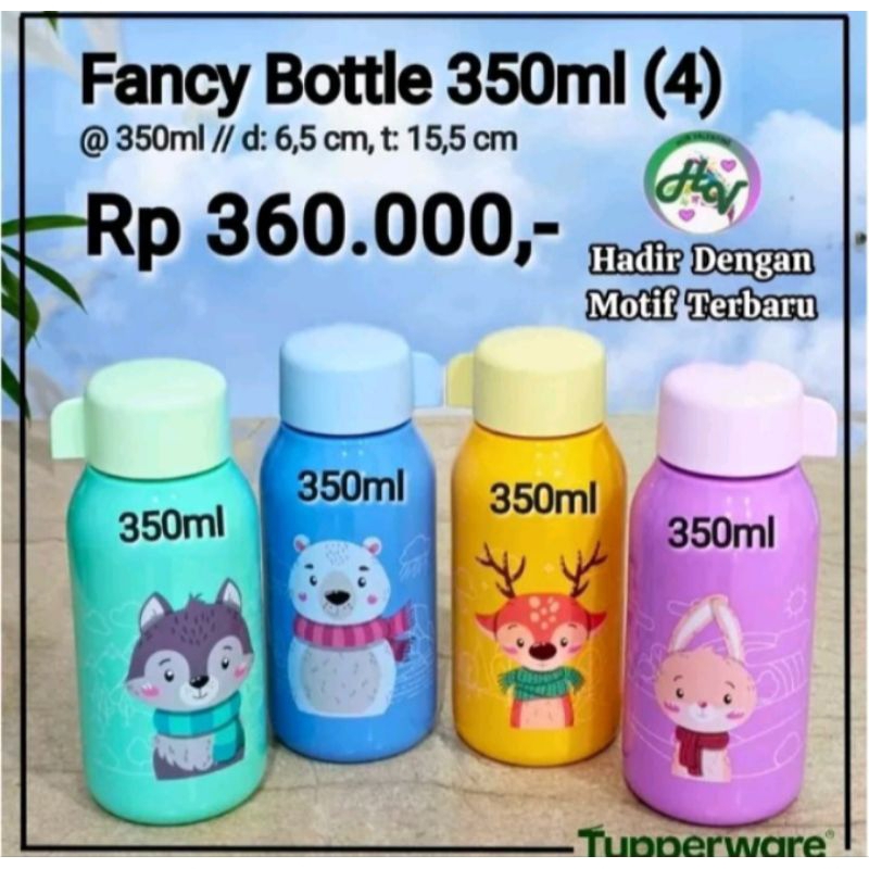 

PROMO Tuperware 4pcs Eco Fancy Bottle Kpop 350ml botol minum