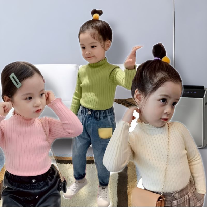 BAJU RAJUT ANAK PEREMPUAN KRIWIL MODEL KOREA