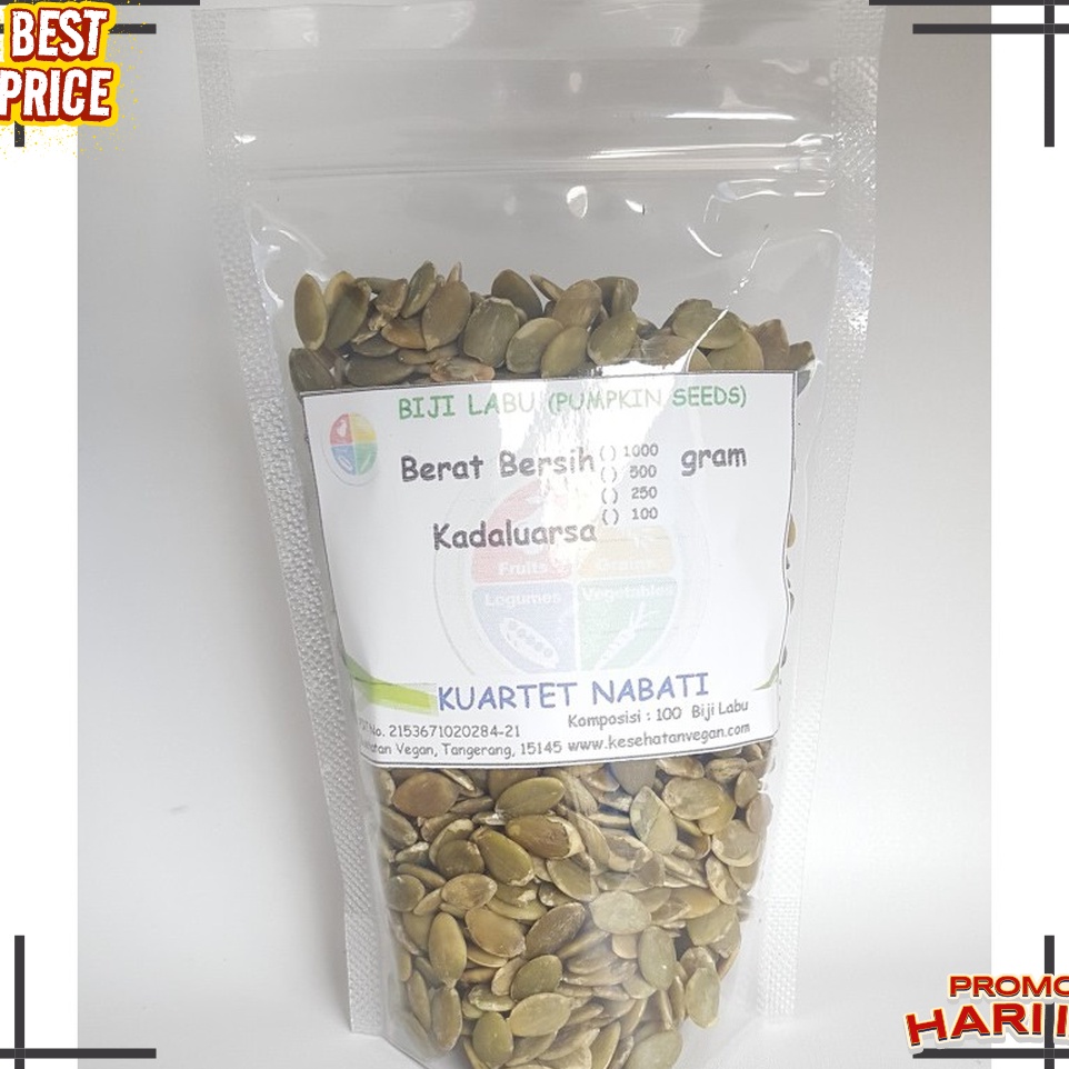 

SERBA BARU 25gr Pumpkin Seeds Biji Labu Kuaci Kupas Mentah