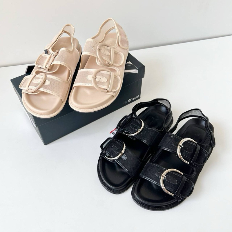 Strappy sandals by Zara with back stripe high quality fashion shoes sandal tali wanita kantor kerja 