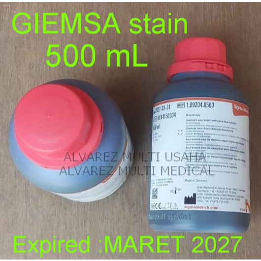 Giemsa Azure Eosin Methylene Blue/Larutan Giemza Stain Pewarnaan 500 mL