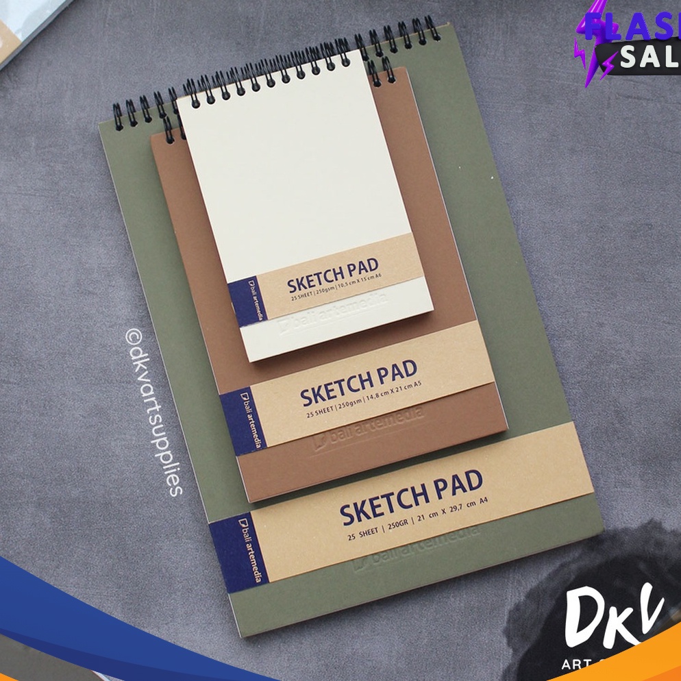 

DISKON MENGEJUTKAN Sketch Pad Sketchbook Bali Artemedia A6 A5 A4 buku gambar