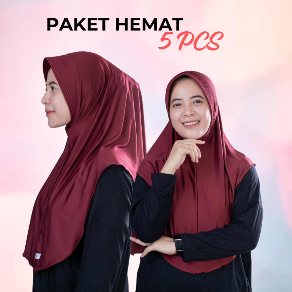 LUNA HIJAB - Paket Usaha Hijab Bergo Jersey Luna isi 5