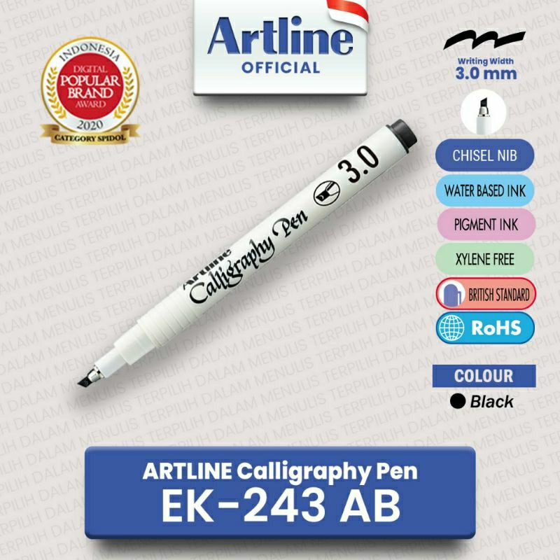 

Bolpoin//Pulpen//Bolpen Caligrafi 1.0/2.0/3.0mm Artline ( 1pcs )