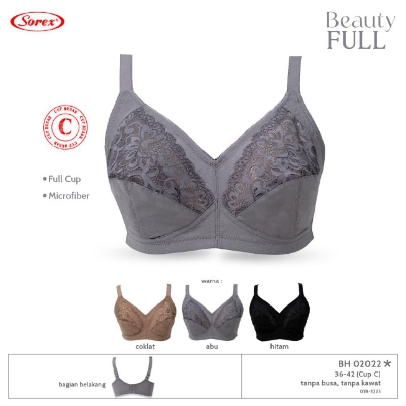 Bra bh Sorex 02022 tanpa busa tanpa kawat 36C-42C