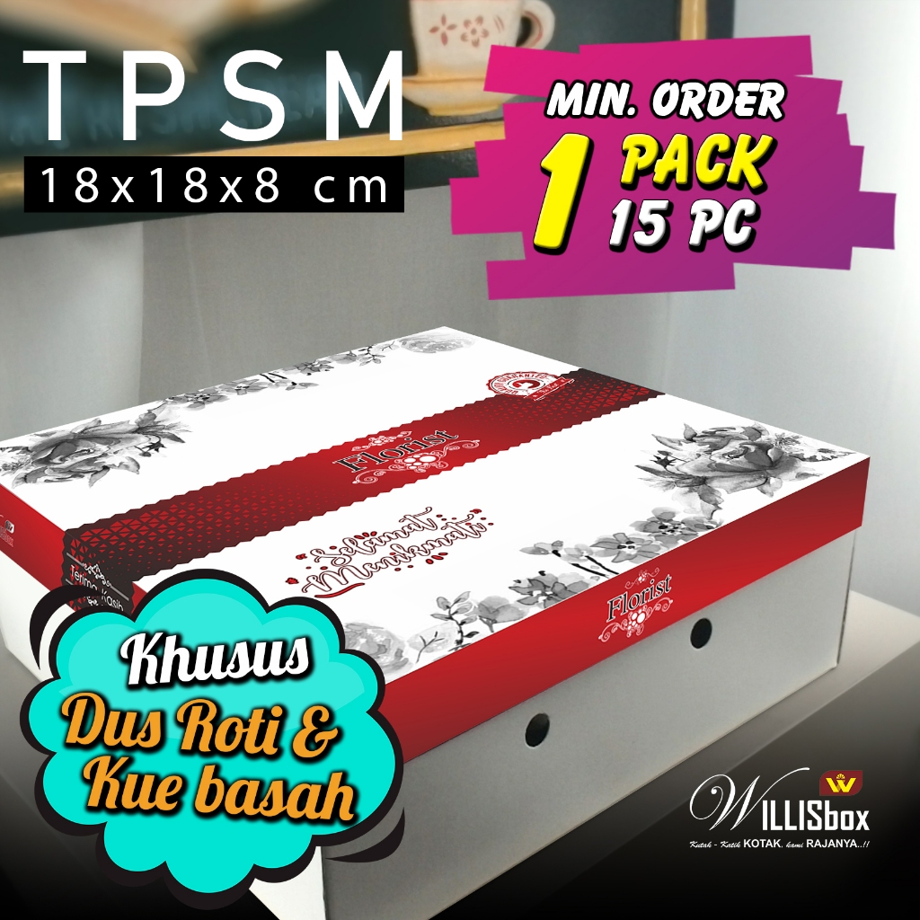 

Box Nasi Kotak 18x18x8 TPSM (Motif) / Kotak Nasi Kekinian, Kotak Kue, Kotak Ayam Bakar, Catering Box