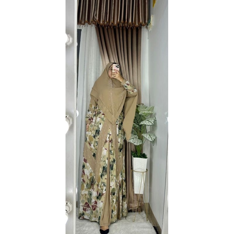 GAMIS SYARI SET HIJAB KHIMAR TANIA BRAND ORIGINAL BUSUI BISA SERAGAMAN JUMBO STANDAR MEWAH CANTIK EL