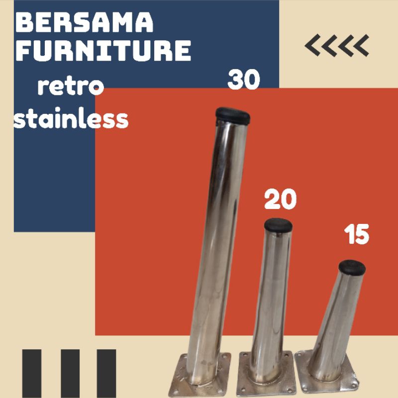 Kaki sofa retro besi/kaki kursi besi / sofa leg stainless/kaki stainless kerucut