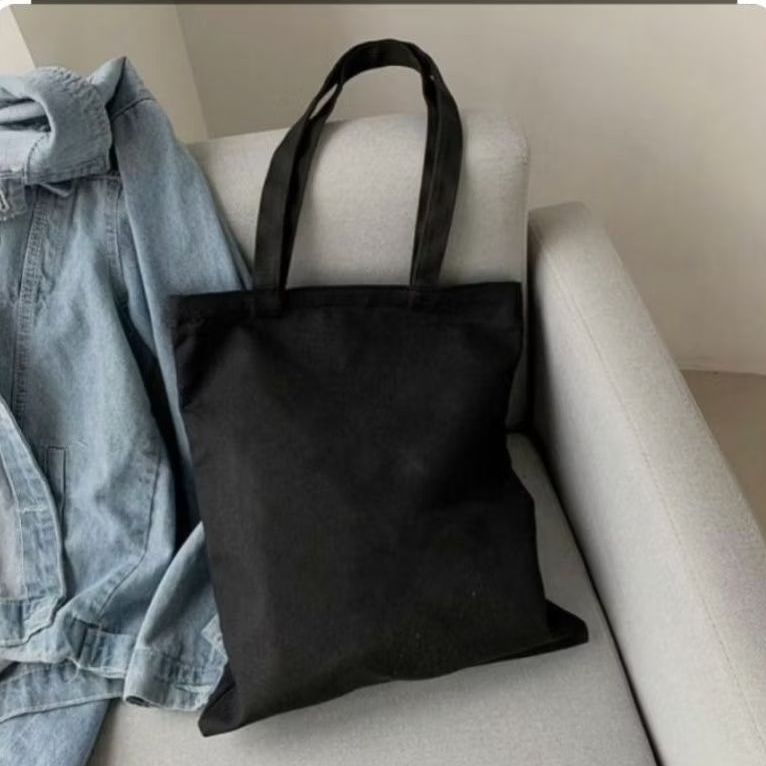 

Totebag Bb Canvas Hitam P.32 T.40 Langsung Kirim