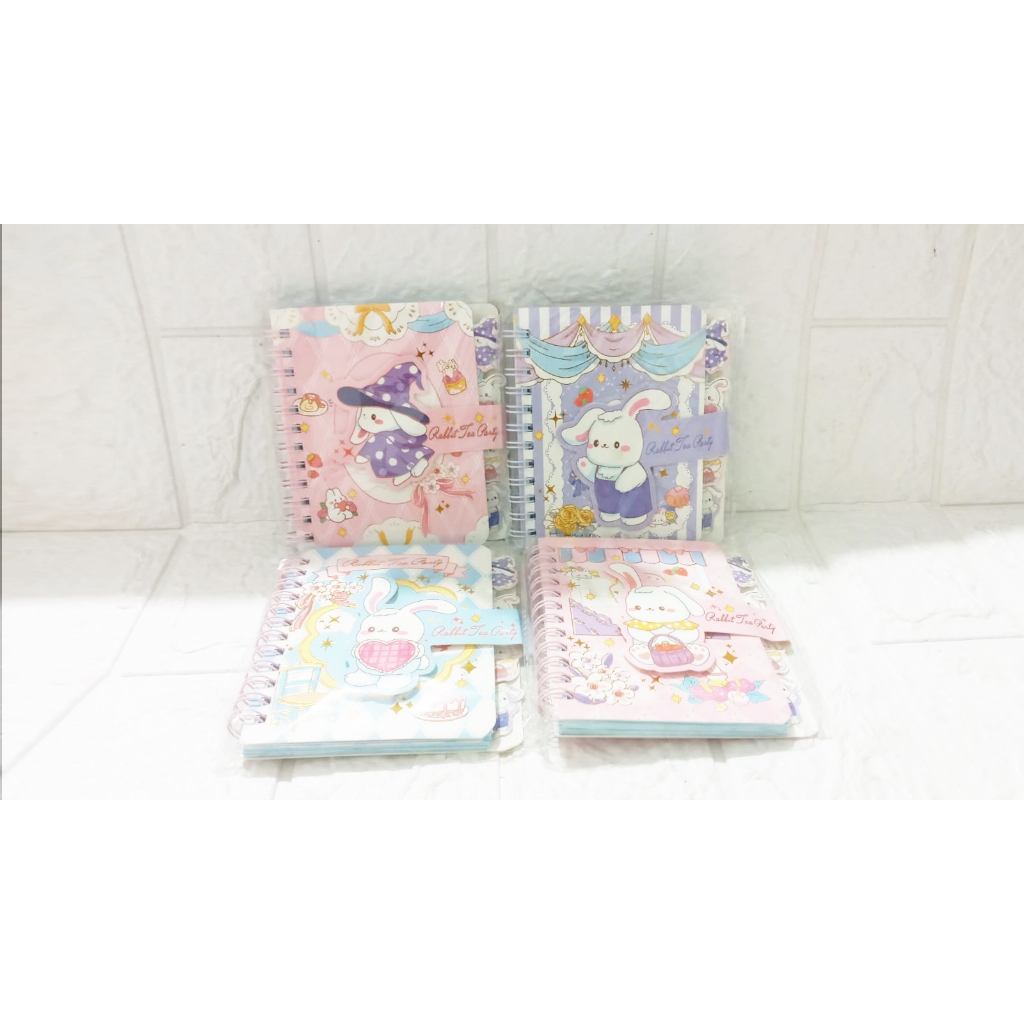 

Notebook Spiral Karakter Rabbit Tea Party Ukuran A6