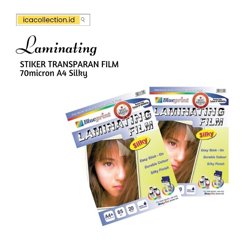 

STIKER TRANSPARAN FILM 85micron Silky Laminating