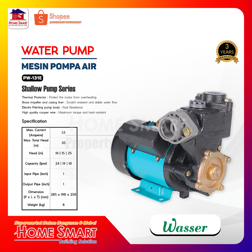 WASSER SHALLOW PUMP |PW-131E/125W