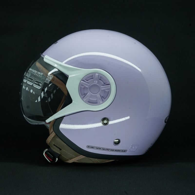 Helm Half Face Cargloss YRH Hijab | Cargloss YRH Klasik Retro | Helm Vespa | 100% Original Cargloss 