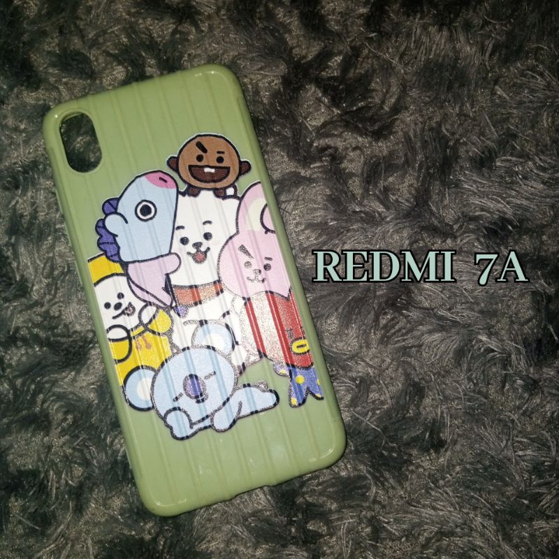 ( Beerrysaa ) Softcase untuk tipe Xiaomi Redmi 7A | Case motif BT21 BTS  / Casing / Cassing hijau mo