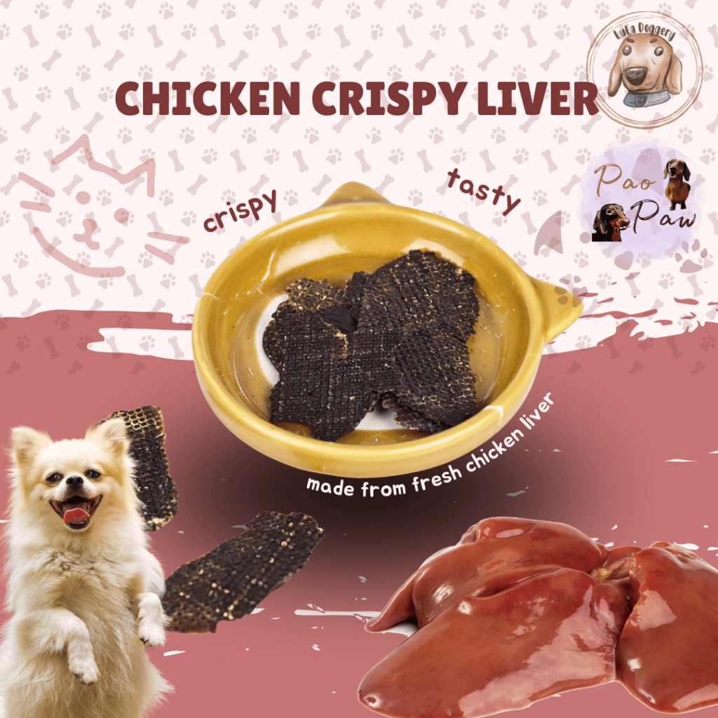 Snack Anjing Kucing Chicken Liver Jerky Homemade Lula Doggery