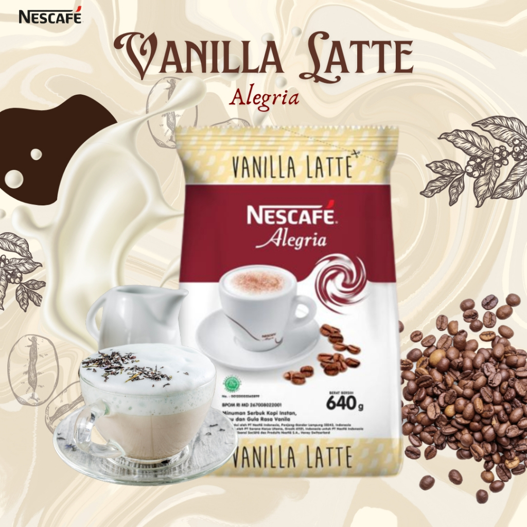 

Nescafe Alegria Vanilla Latte 640 Gr Minuman Serbuk Kopi, Susu dan Gula Rasa Vanila