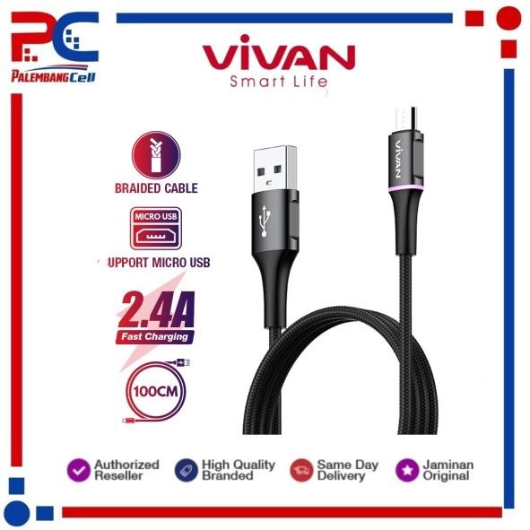 KABEL DATA USB-A TO MICRO CABLE VDM100 2,4A 100CM