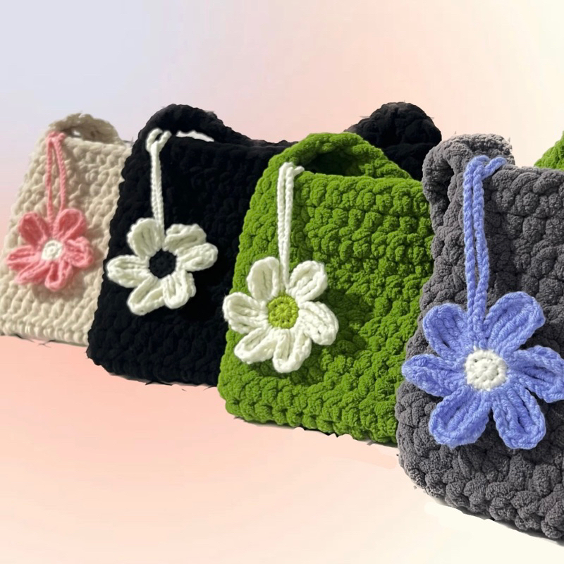 Udon Bag Crochet - Tas Wanita/Pria Handmade Rajut Selempang/Bahu