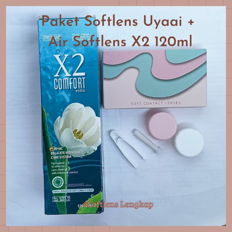 UYAAI SOFTLENS / Paket Softlens Uyaai Lollipop + Air Softlens X2 120ml + Pinset + Lenscase