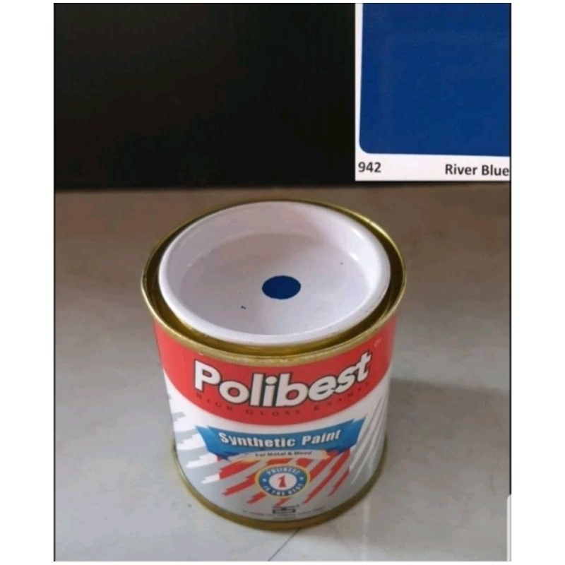 

cat minyak warna biru river blue polibest